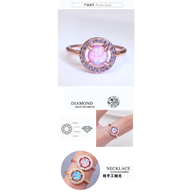 Goldkingdom Aksesoris Perhiasan Fashion Ready Stock Meledak Cincin Pasangan Batu Permata Wanita Minimalis Dan Kaya
