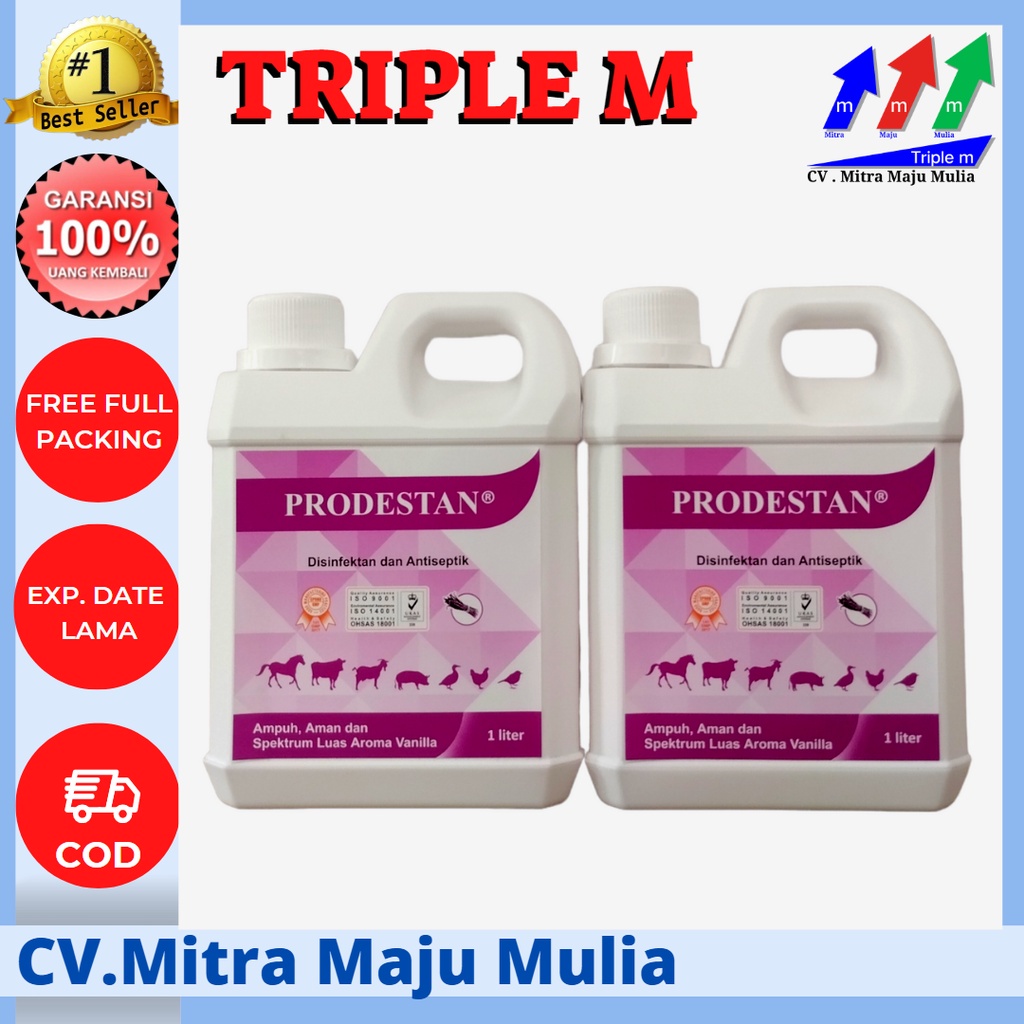 PRODESTAN 1 LITER DISINFEKTAN &amp; ANTISEPTIK AROMA VANILLA TRIPLE M