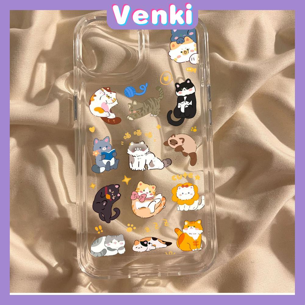 VENKI - For iPhone 11 iPhone Case Clear Big Hole Space Case TPU Soft Case Shockproof Protection Camera Cute Animal Compatible with iPhone 14 13 Pro max 12 Pro Max 11 xr xs max 7 8