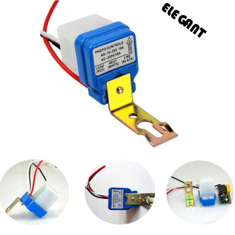 [Elegan] Saklar Sensor Photoswitch 220V 10A Detector Smart Switch Deteksi Cahaya Light Controller Photocell Switch