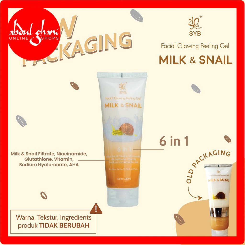 Pembersih Wajah Facial Glowing Peeling Gel With Milk &amp; Snail
