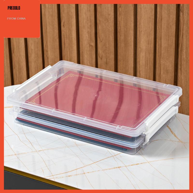 [Predolo] Desk Paper Organizer Kotak Penyimpanan File Portable Stackable Untuk Travel Personal