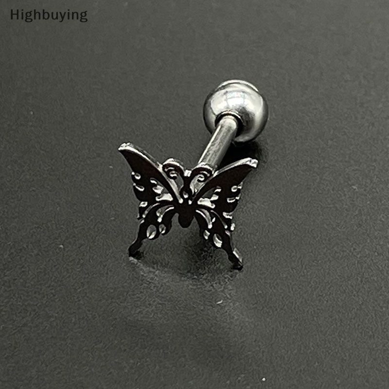 Hbid 316L Baja Titanium Punk Berongga Kupu-Kupu Lidah Cincin Untuk Wanita Perhiasan Tubuh Fashion Sederhana Lidah Giwang Bibir Studs Perhiasan Tubuh Glory