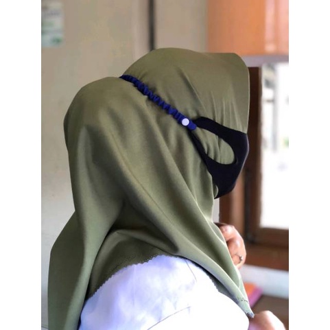 KONEKTOR MASKER UNTUK HIJAB/TALI SAMBUNG MASKER/TERLARIS/JAWA TIMUR /POLOS KERITING (C-1)
