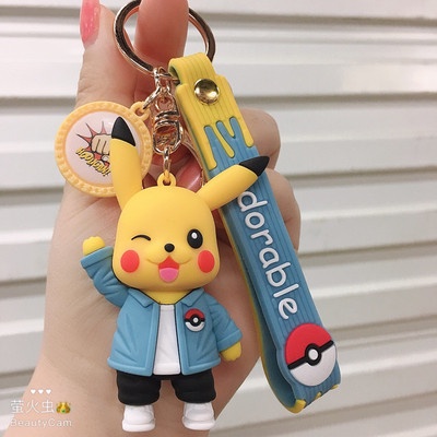 5desain Pakaian Kasual Personifikasi Teman Pokemon Kartun Gantungan Kunci Dengan Tali Anti Hilang Untuk Semua Mobil Kunci Rumah Untuk Airpods 1 2 3 PRO 4 6 pro4 pro6 wm01 wm02 lp40 i7s Case DIY