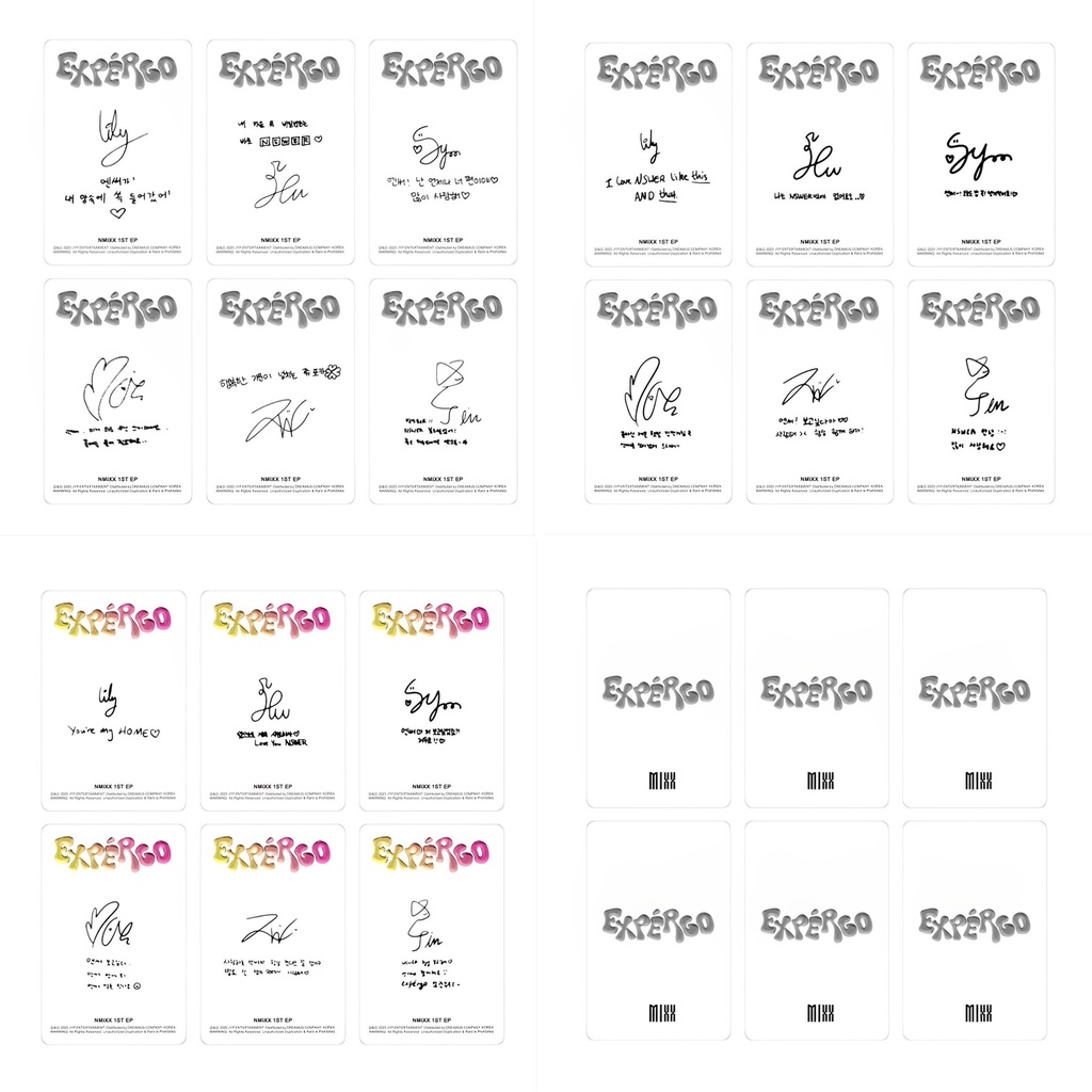 6pcs/set NMIXX Mini 1st Album EXPERGO Photocards Kartu Lomo Kpop Postcards Collection