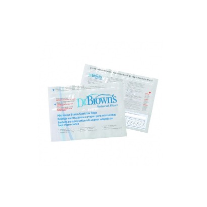 Dr.Brown's Microwave Steam Sterilizer Bag, 5-Pack (20 uses per Bag) / kantong steril