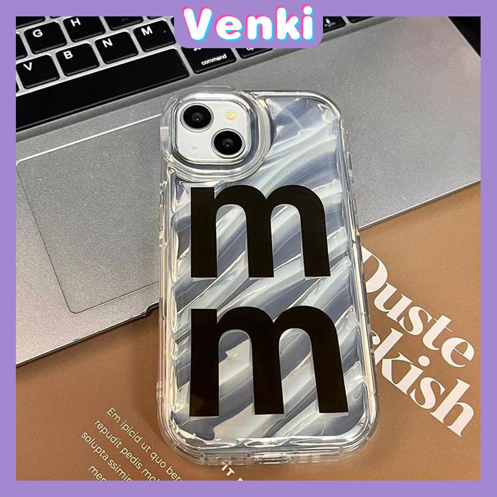 VENKI - For iPhone 11 iPhone Case Laser Reflective Transparent Phone Case TPU Soft Shockproof Airbag Case Protection Pink Letters Compatible with iPhone 14 13 Pro max 12 Pro Max