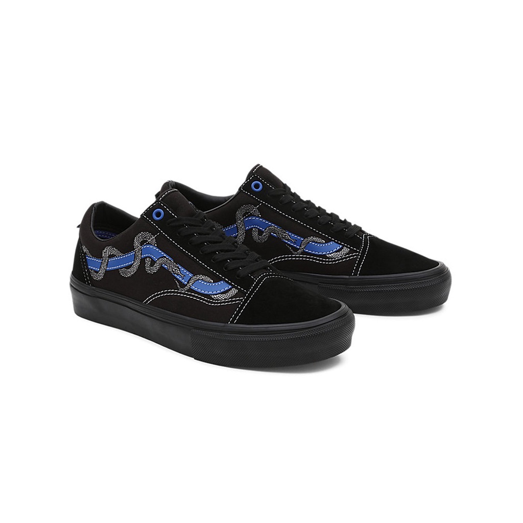 SEPATU VANS OFF THE WALL | SKATE OLD SKOOL BREANA GEERING BLUE BLACK