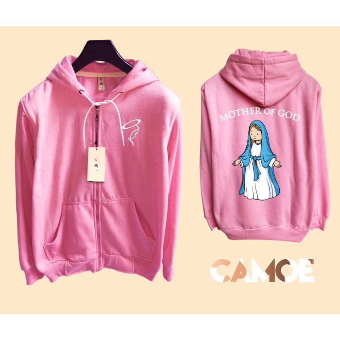 Jaket Hoodie Zipper Rohani Katholik Bunda Maria Mother Of God