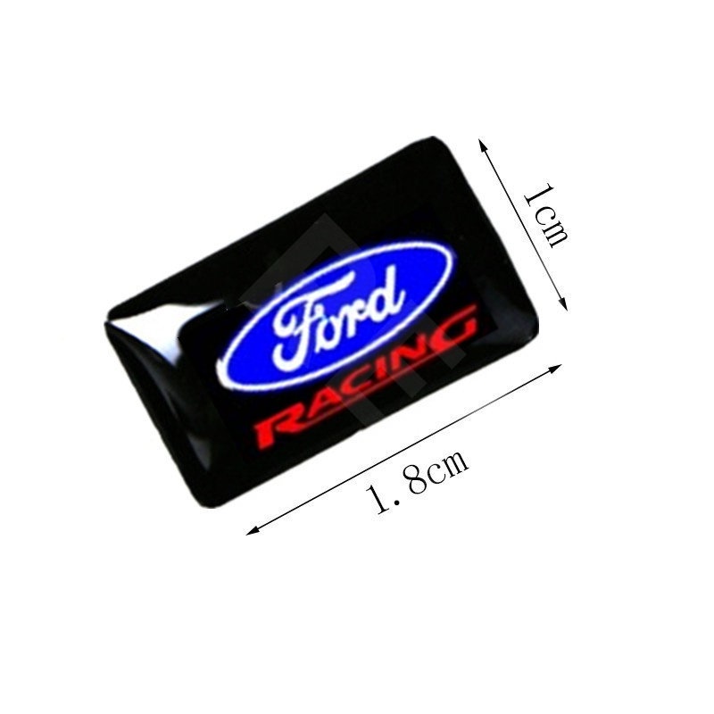 10pcs 3D Stiker Mobil Setir Pintu Jendela Saklar Tombol Lencana Dekorasi Aksesoris Mobil Untuk Ford Fiesta Ranger Ecosport Focus Everest Mustang Escape