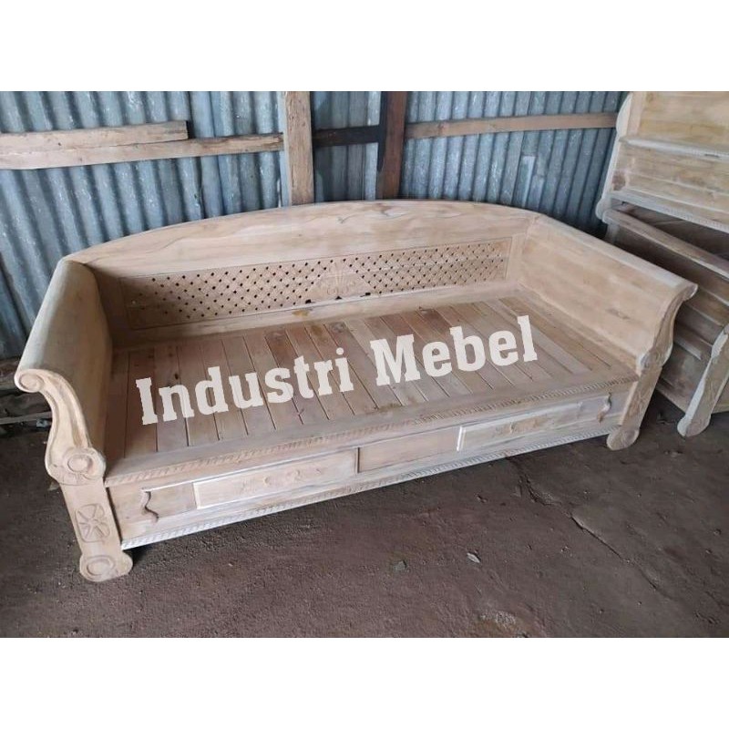 Bangku Bale Bale Jati Ukiran Jepara