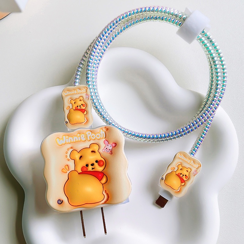 3d Cute charger protector anti Putus cable winder Pelindung Kabel Cas charger Untuk charger Ip18/20w