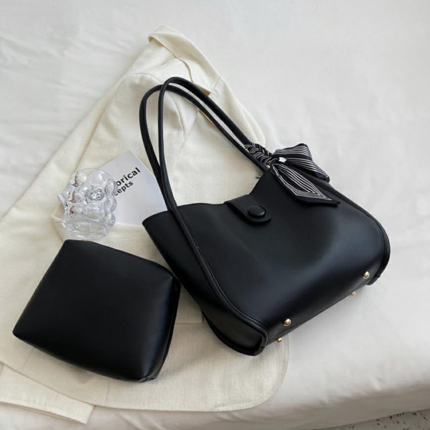 Tas Tote Bag Wanita Murah Florida Free Pouch + Syall Twilly - Tas Kuliah - Tas Ke Kantor