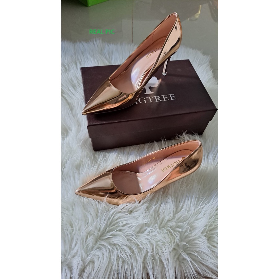 [JY] 1491 Sepatu Wanita Heels Hak [ORIGINAL BIG TREE] KY9511 Kilat Glossy Bigtree ELEGAN CANTIK Pesta Kerja Keren Trend Casual Kualitas Bagus Impor