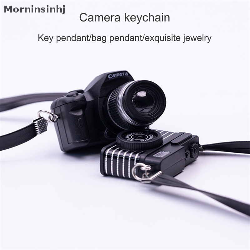 Mornin Gantungan Kunci Kamera Mini Gantungan Kunci Mobil Key Ring Senter LED Warna Warni Kaca Key id