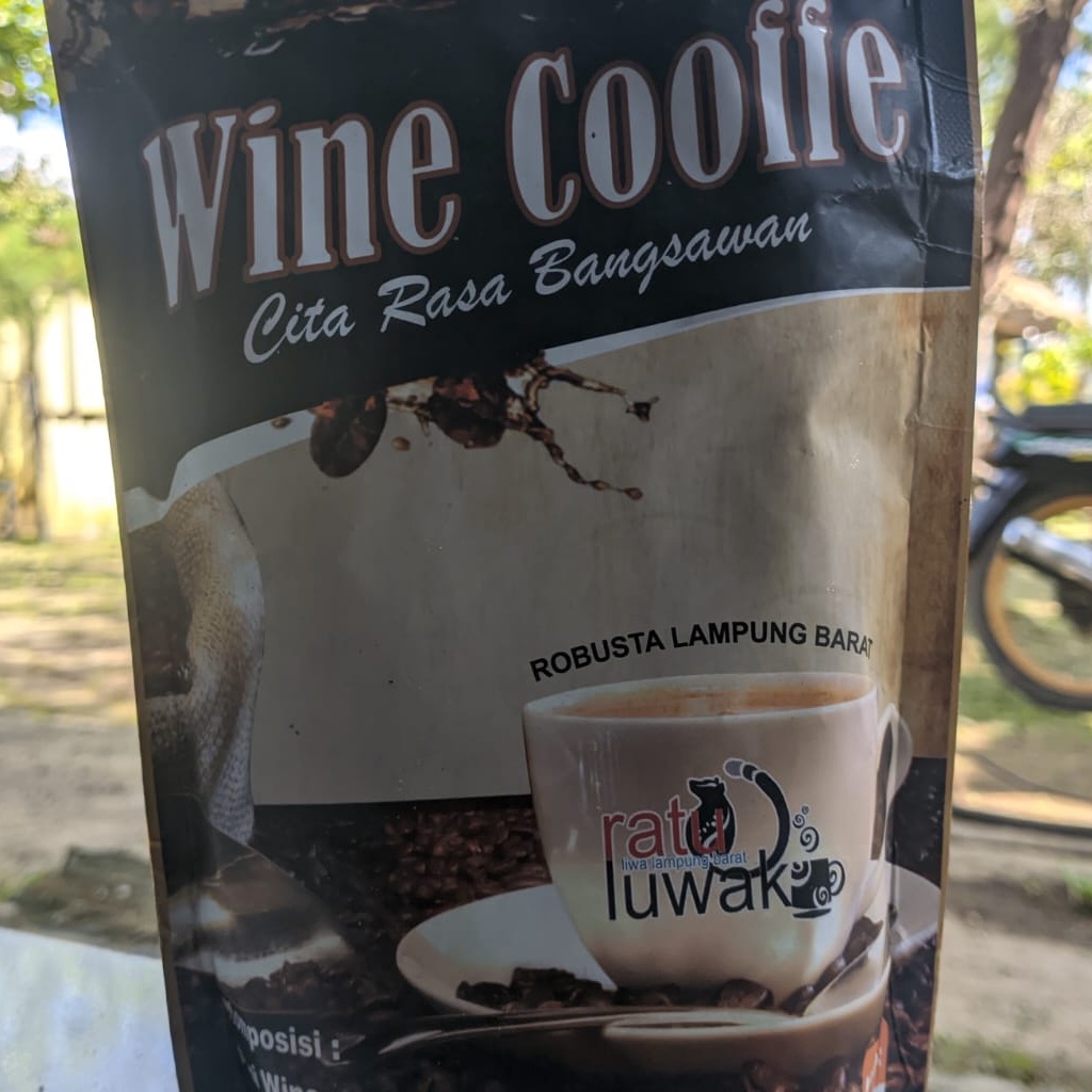 

Wine coofffe Ratu luwak Robusta lampung Barat 250Graam