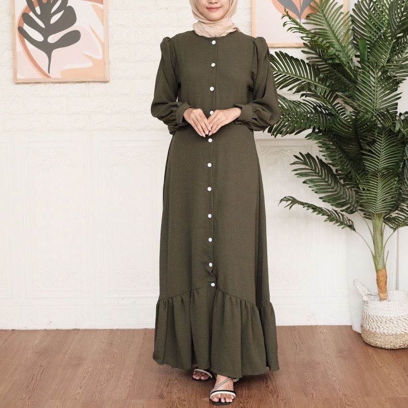 𝐏𝐆𝐌𝐓 • Almahyra Dress Crincle Airflow Rufle Premium