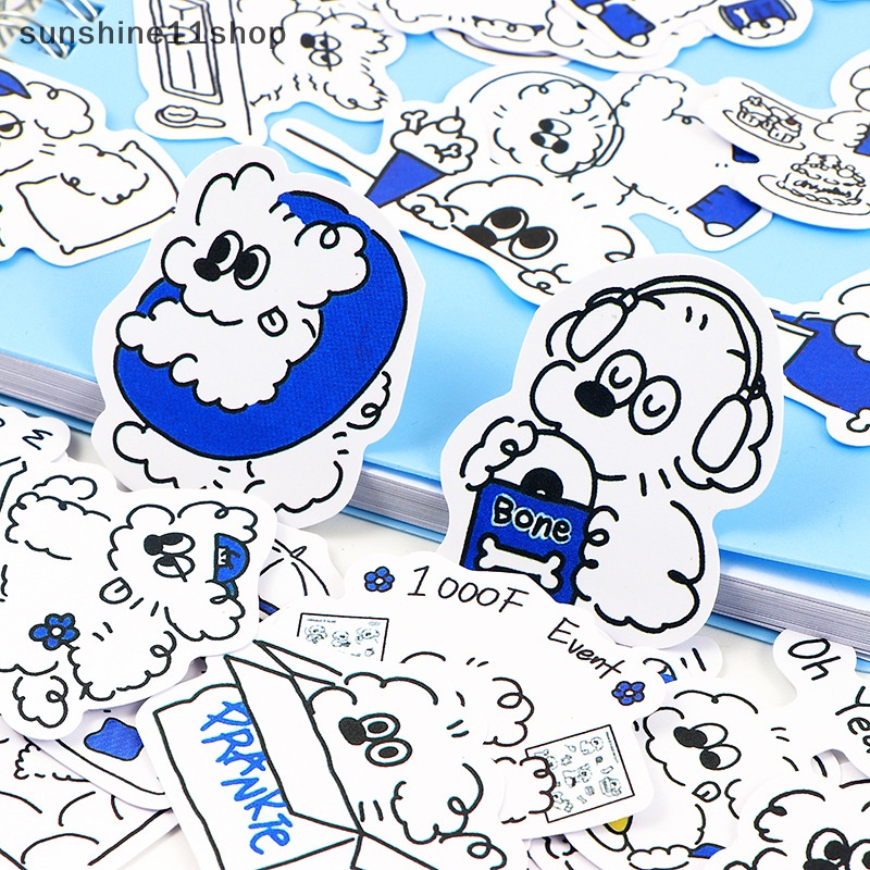 Sho 60PCS Stiker Anjing Lucu Kawaii Vintage Untuk DIY Anak Kamar Tidur Notebook Bagasi Motor Laptop Kulkas Decals Graffiti N