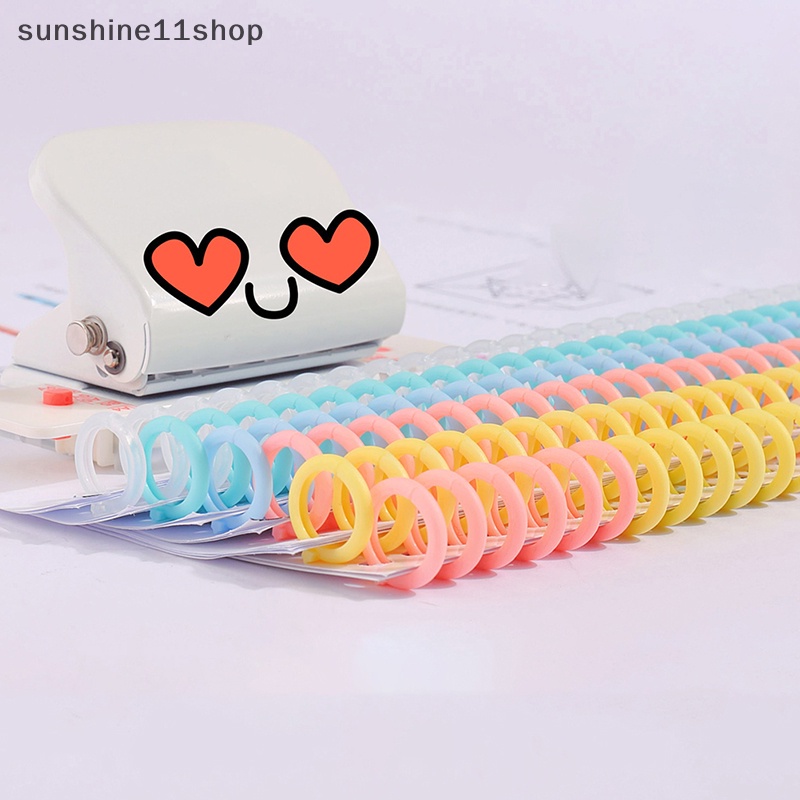 Sho 30lubang Loose-leaf Plastic Binding Ring Spring Spiral Rings Binder Strip Untuk Kertas A4 Notebook Alat Tulis Perlengkapan Kantor N