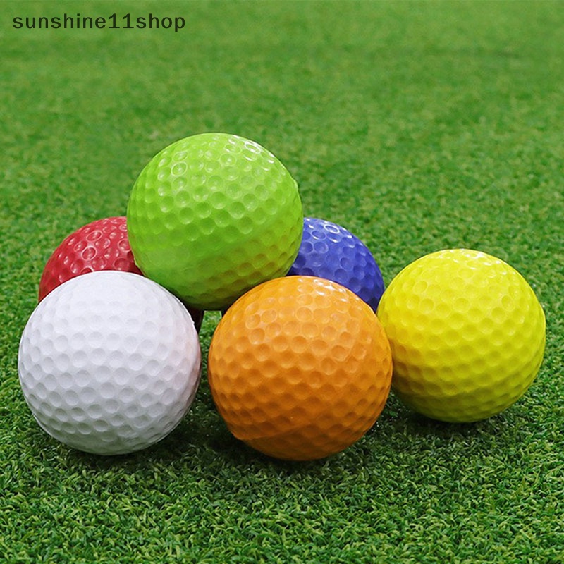 Sho 5Pcs Spon Busa PU Lembut Bola Golf Untuk Latihan Golf Indoor Bola Mainan Anak N