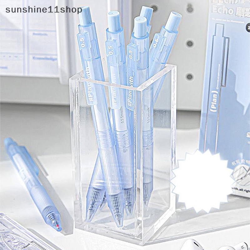 Sho 1set Sederhana Tekan Netral Brush Pen Tanya 0.5 Ujian Khusus Bernilai Tinggi Ins Cepat Kering Halus Siswa Alat Tulis Perlengkapan Sekolah N