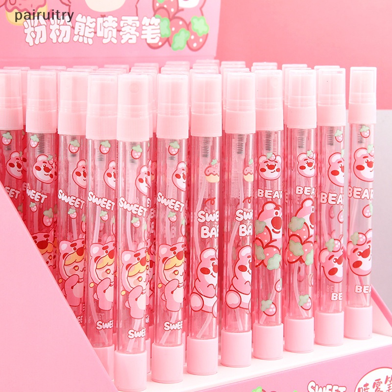 Prt Random Lucu Portable Strawberry Bear al Pen Press Type Irigasi Gel Pen Summer Hydrag Student Wrig Pen PRT