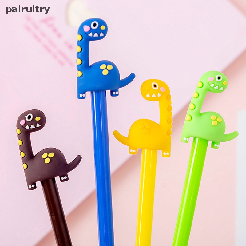 Prt 1PCS 0.5mm Kreatif Kartun Dinosaurus Gel Pena Siswa Sig Kreatif Alat Tulis Perlengkapan Sekolah PRT