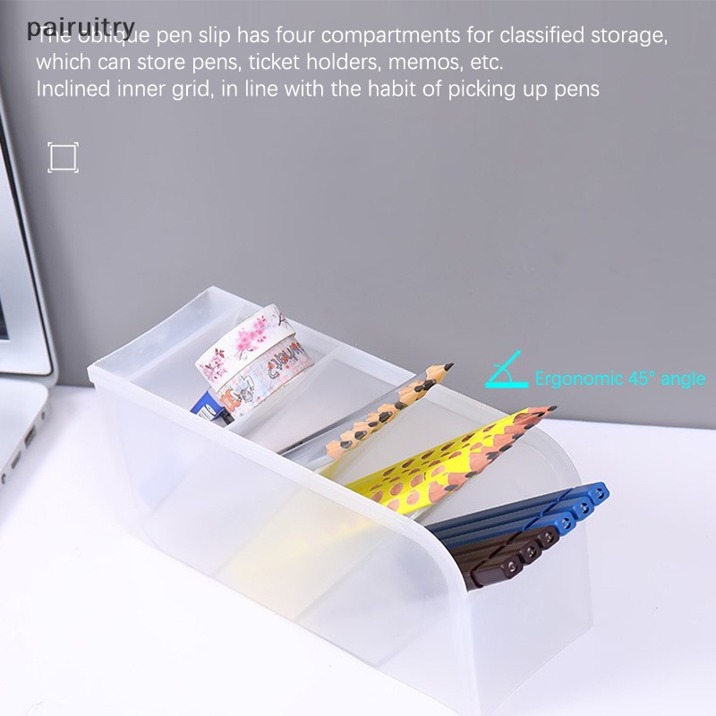 Prt Kantor Belajar Kosmetik Serba Serbi Organizer Slant Insert Matte Storage Pen Holder PRT