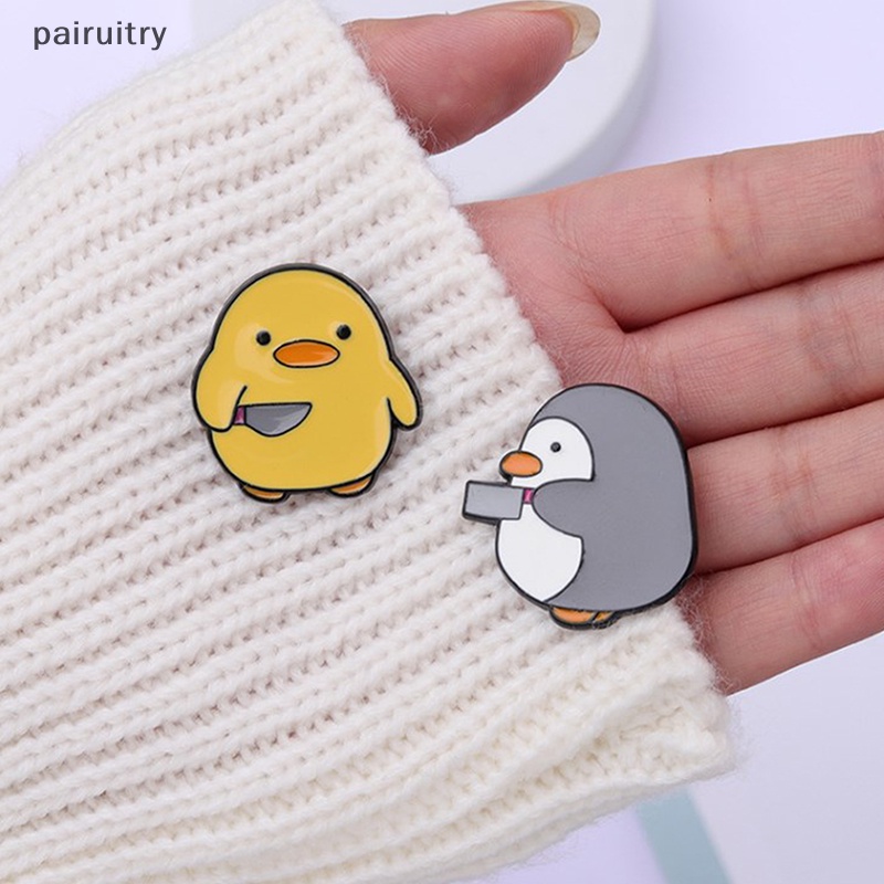 Prt Cutie Killer Enamel Pin Cewek Pinguin Kecil Belati Bros Kerah Lencana Kartun Hewan Menyenangkan Perhiasan Hadiah Untuk Anak-Anak Teman PRT