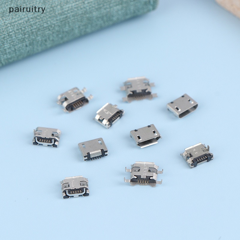 Prt 50Pcs /Box 10model Micro USB Female 5pin DIP Tipe B SMT USB Konektor Plug PRT