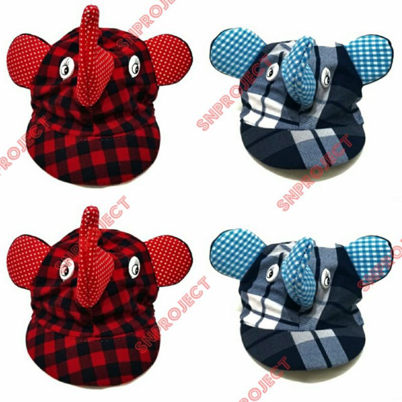 ( TOPI GAJAH ANAK ) Kupluk rajut anak Bayi  Laki Perempuan 1 smpai 2 tahun arx5