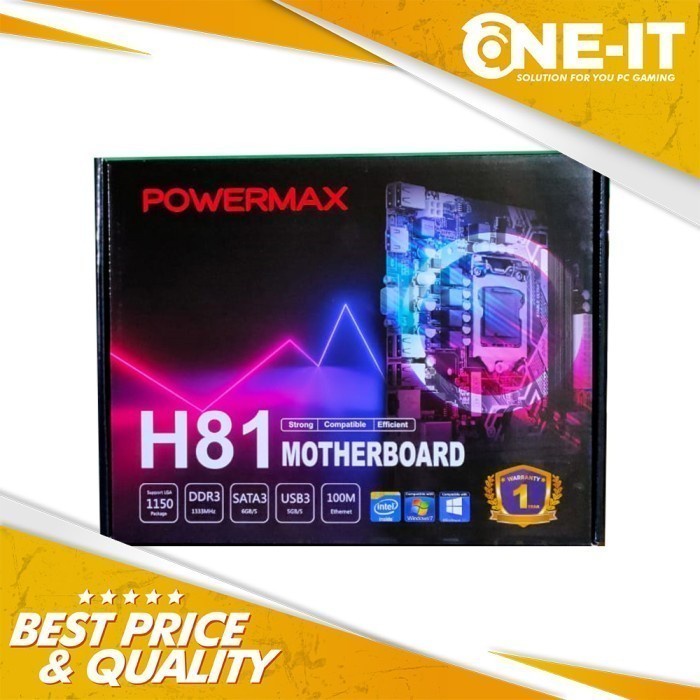 Motherboard POWERMAX H81 M.2 NVMe Intel LGA1150 DDR3