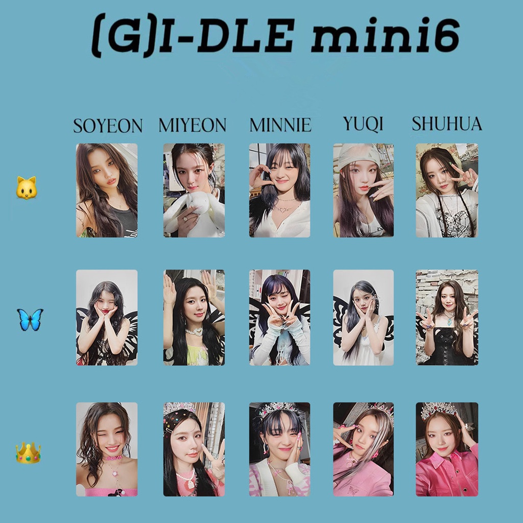 5pcs/set (G) I-DLE Album Photocards I FEEL Lomo Kartu GIDLE QUEENCARD Kpop Postcards Speciall Collection