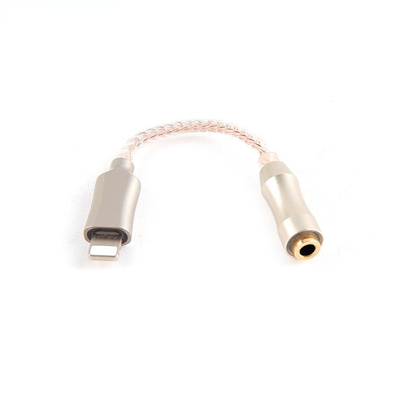 1pcs IOS Pencahayaan Ke 3.5mm DAC Earphone Amplifie Digital Decoder Aux Audio Hifi Adapter Untuk KZ ZSN ZS10 Pro X