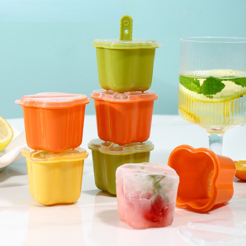 [Unggulan] Reusable Cheese Jelly Mold Cup Easy-Demoulding Icy Cube Mold Perfect Wine Ice Making Tray Milk Popsicle Kotak Pembekuan Untuk Rumah Pub Cafe