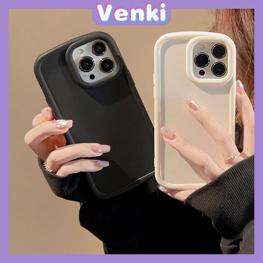 VENKI - Untuk iPhone 11 iPhone Case Kulit Matte Terasa Hitam Putih Airbag Shockproof Protection Camera Lubang Besar Kompatibel dengan iPhone 1413 Pro max 12 Pro Max xr xs max 7Plus 8Plus