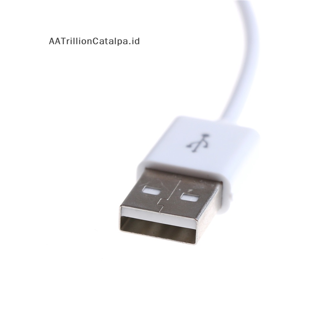 Aatrillioncatalpa 3.3FT 3.5mm AUX Audio Plug Jack Ke USB 2.0 Male Charge Cable Cord Untuk MP3 ID