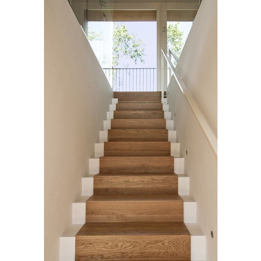 Granit anak tangga custom ukuran double Bavel motif kayu