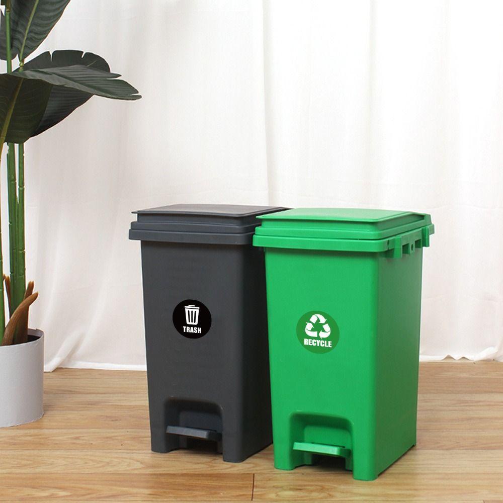 Populer 6pcs Stiker Klasifikasi Trash Bin Daur Ulang 5&quot; Besar Perekat Diri Daur Ulang Dan Stiker Sampah