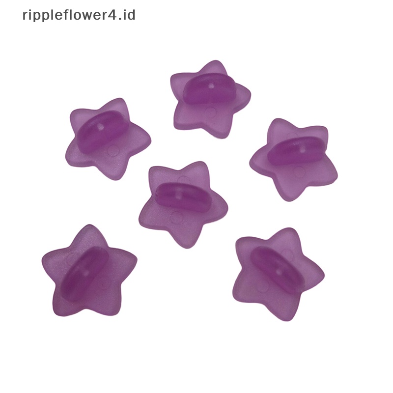 {rippleflower4.id} 50pcs Karet Bros Gesper Bintang Bros Pin Belakang Kopling Kupu-Kupu Squeeze Badge Belakang Sumbat Untuk DIY Bros Perhiasan Aksesoris~