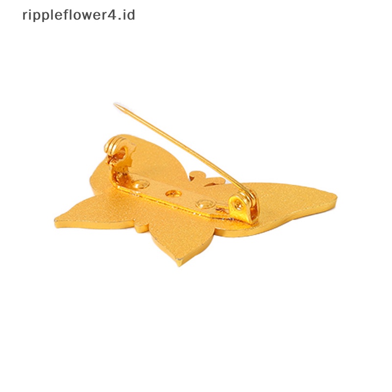{rippleflower4.id} Pin Enamel Kupu-Kupu Penyihir Custom Fase Bulan Ngengat Bros Kerah Lencana Punk Gothic Serangga Perhiasan Hadiah Untuk Teman~