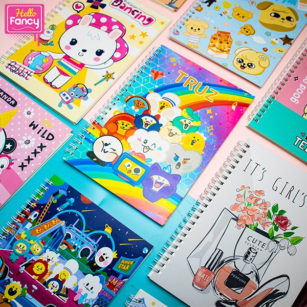 

Notebook A5 Ring Note Mix Karakter Fancy Motif Random isi 60 Lembar