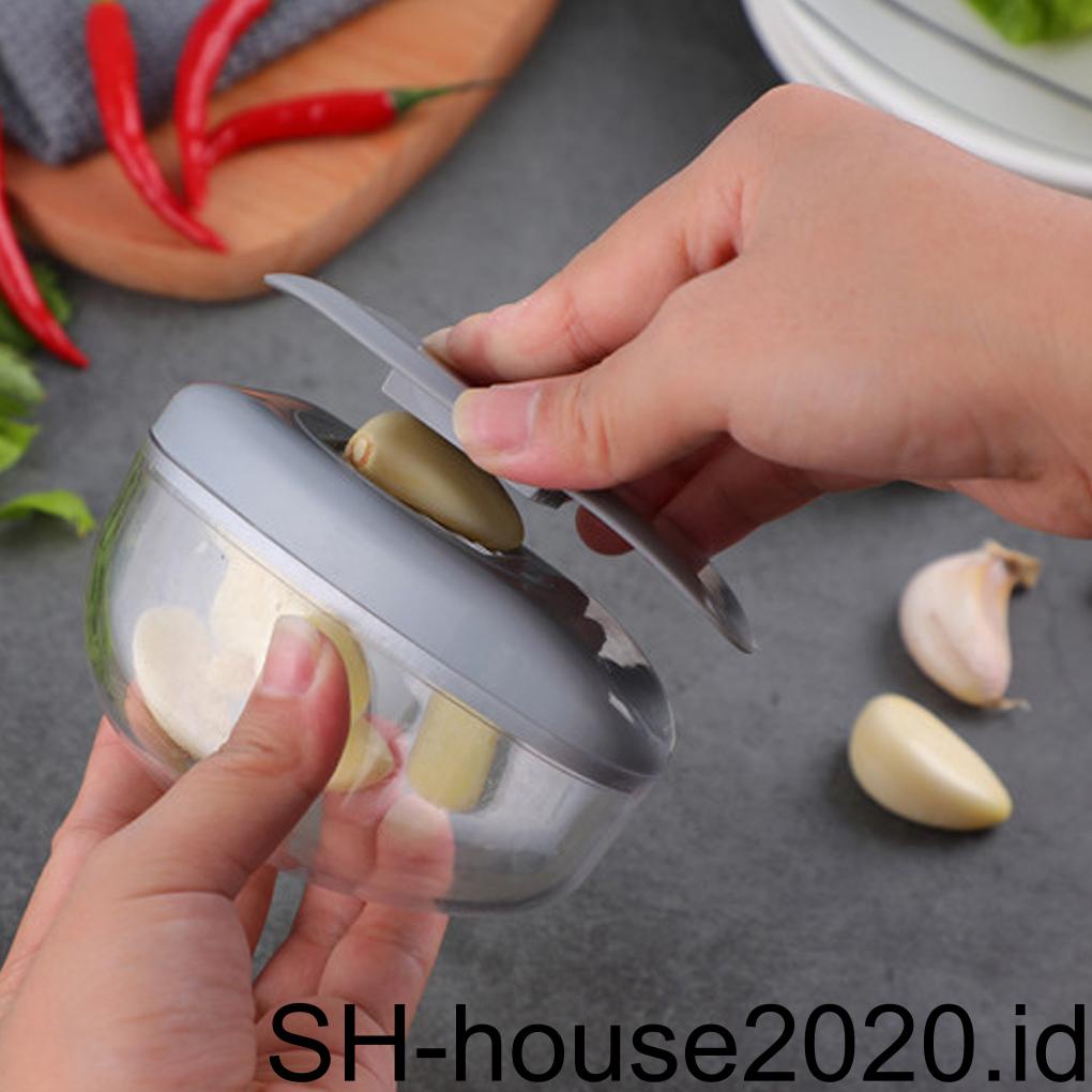 Manual Garlic Press Slicer Reusable Washable Onion Chopper Alat Pengiris Penghancur Pencacah Jahe Multifungsi