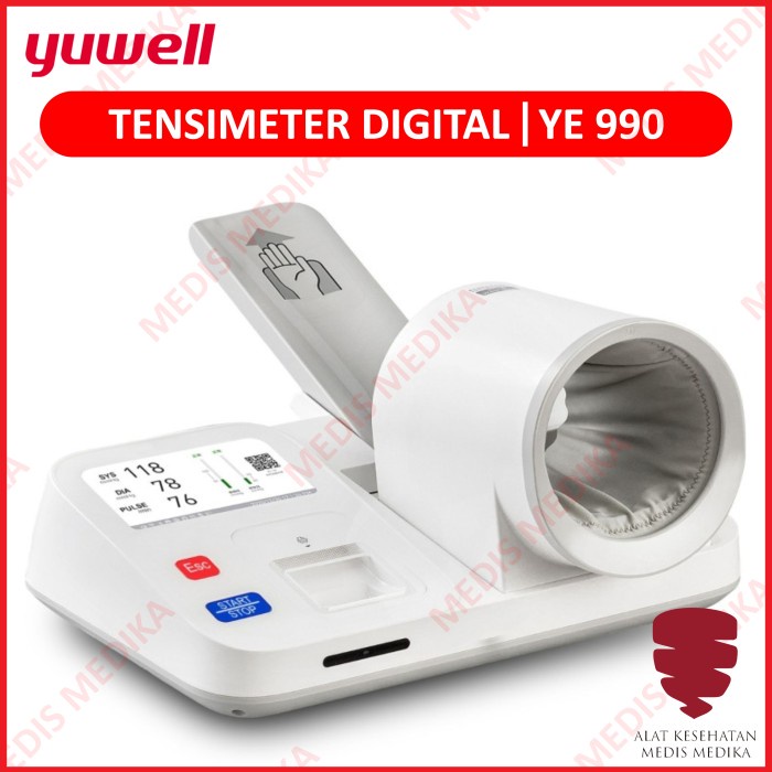Tensimeter Digital Yuwell YE 990 Automatic Table Top Alat Ukur Tes Test Cek Tensi Meter Tekanan Darah YE990