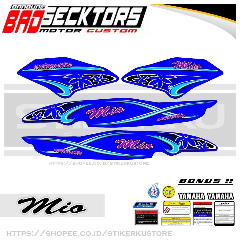 STRIPING MIO SPORTY BUNGA / STIKER MIO LAMA BUNGA / STICKER MIO LAMA BUNGA / SETIKER MIO LAMA BUNGA 