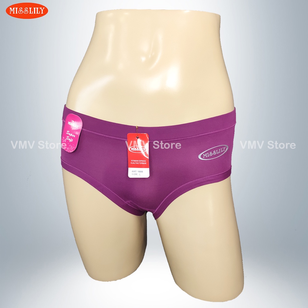Celana Dalam Wanita Misslily 1888 Supersoft CD Polos Perempuan M L XL XXL XXXL Extra Lembut Nyaman C