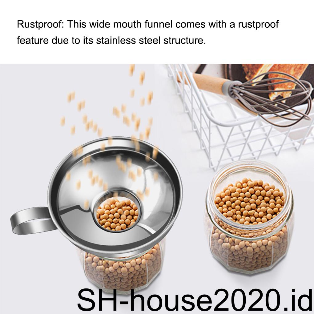Corong Bubuk Saringan Logam Stainless Steel Pengerjaan Halus Firma Struktur Kekerasan Permukaan Halus Gadget Dapur