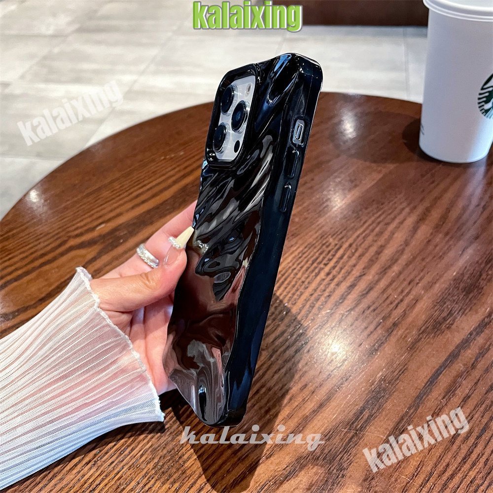 IPHONE 3d Murni Kemurnian Tengah Casing Ponsel Riak Air Custom Kompatibel Dengan Iphone14 Pro Max 6s 7 8 Plus Se2020 11 12 13 Pro Xs Max Casing Lembut