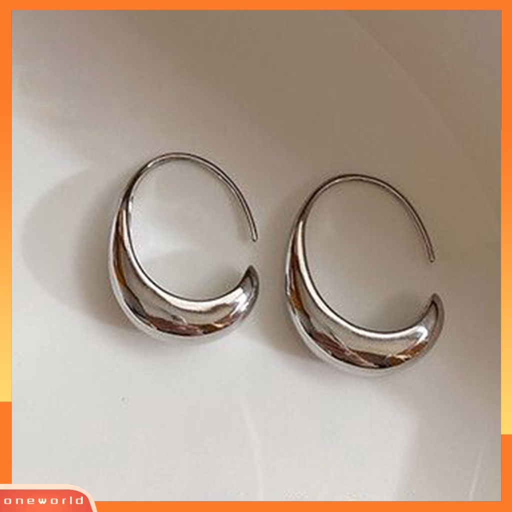 [WOD] 1pasang Anting Hoop Geometris Busur Sederhana Ringan Indah Chic Anting Untuk Minimalis